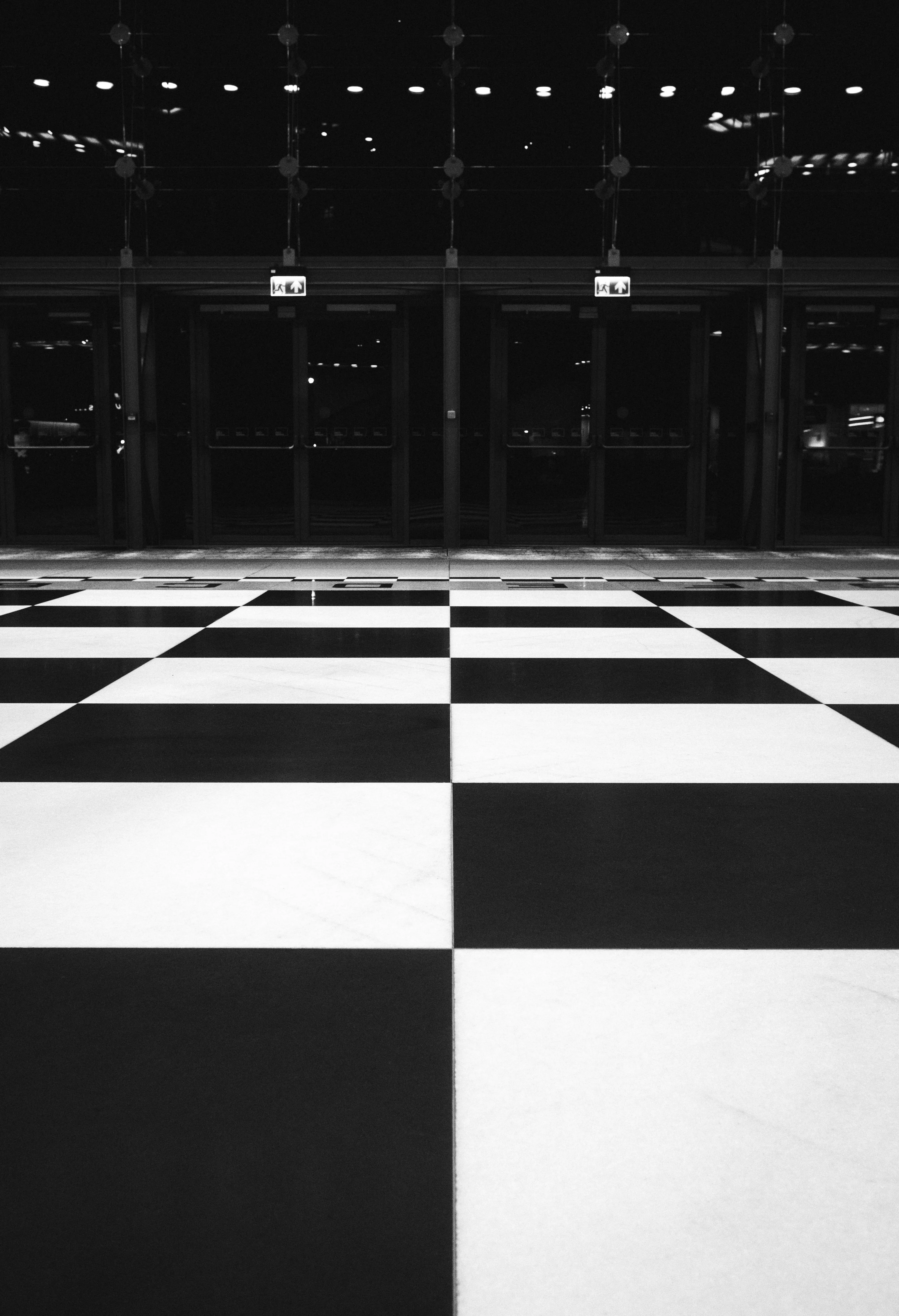 Checkered Dance Floor at Wedding