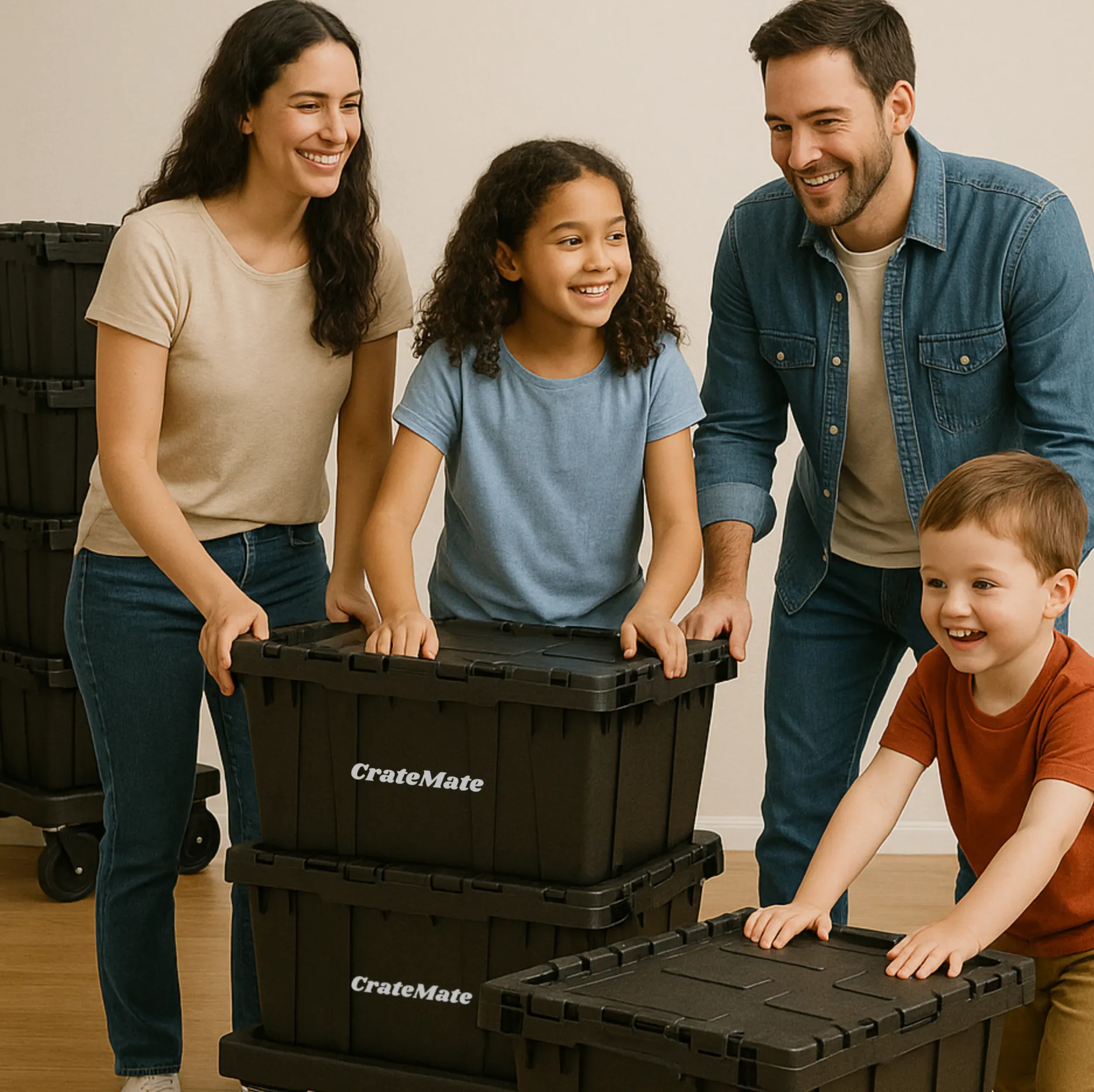 Plastic Moving Crates