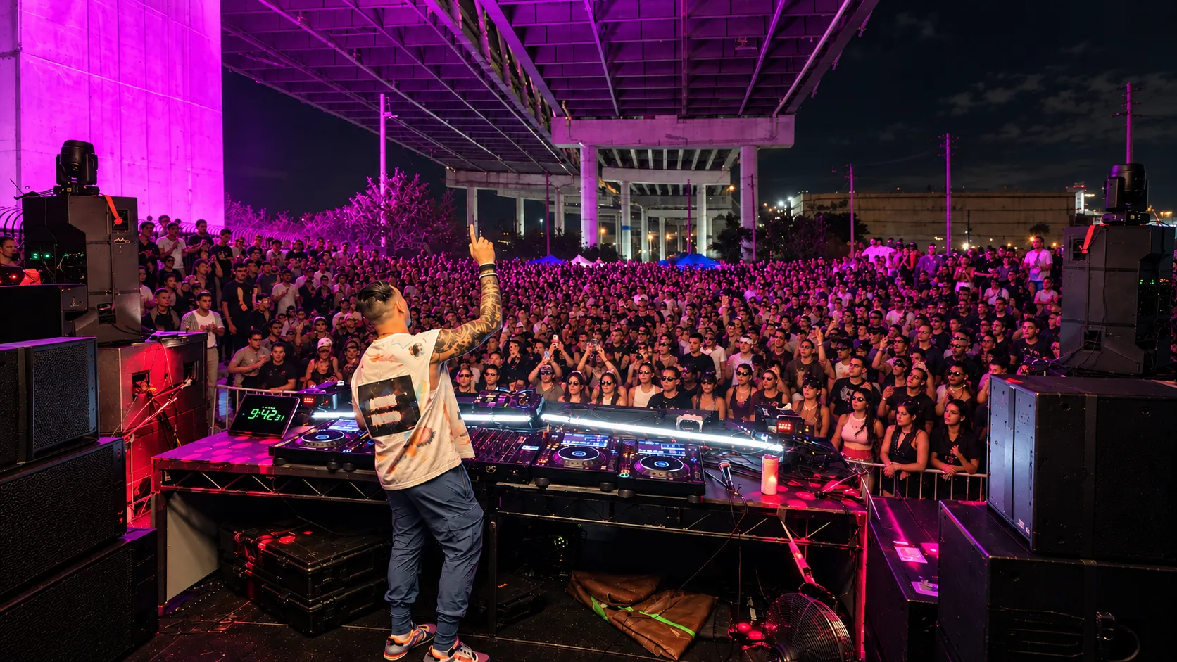 Festival-grade sound, professional delivery, setup, engineers, DJ gear, lighting, lasers, LED walls, and staging for private events, weddings, corporate events, clubs, festivals, and boat parties.