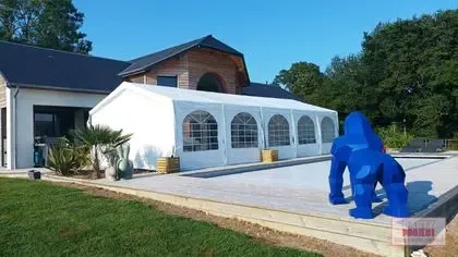 location de barnum, chapiteau et tente de réception pliante au Havre et en Normandie pour mariage et vin d'honneur élégant, grande réception privée ou professionnelle et anniversaire, baptème petit budget à le Havre, Etretat et Gruchet le Valasse en Normandie