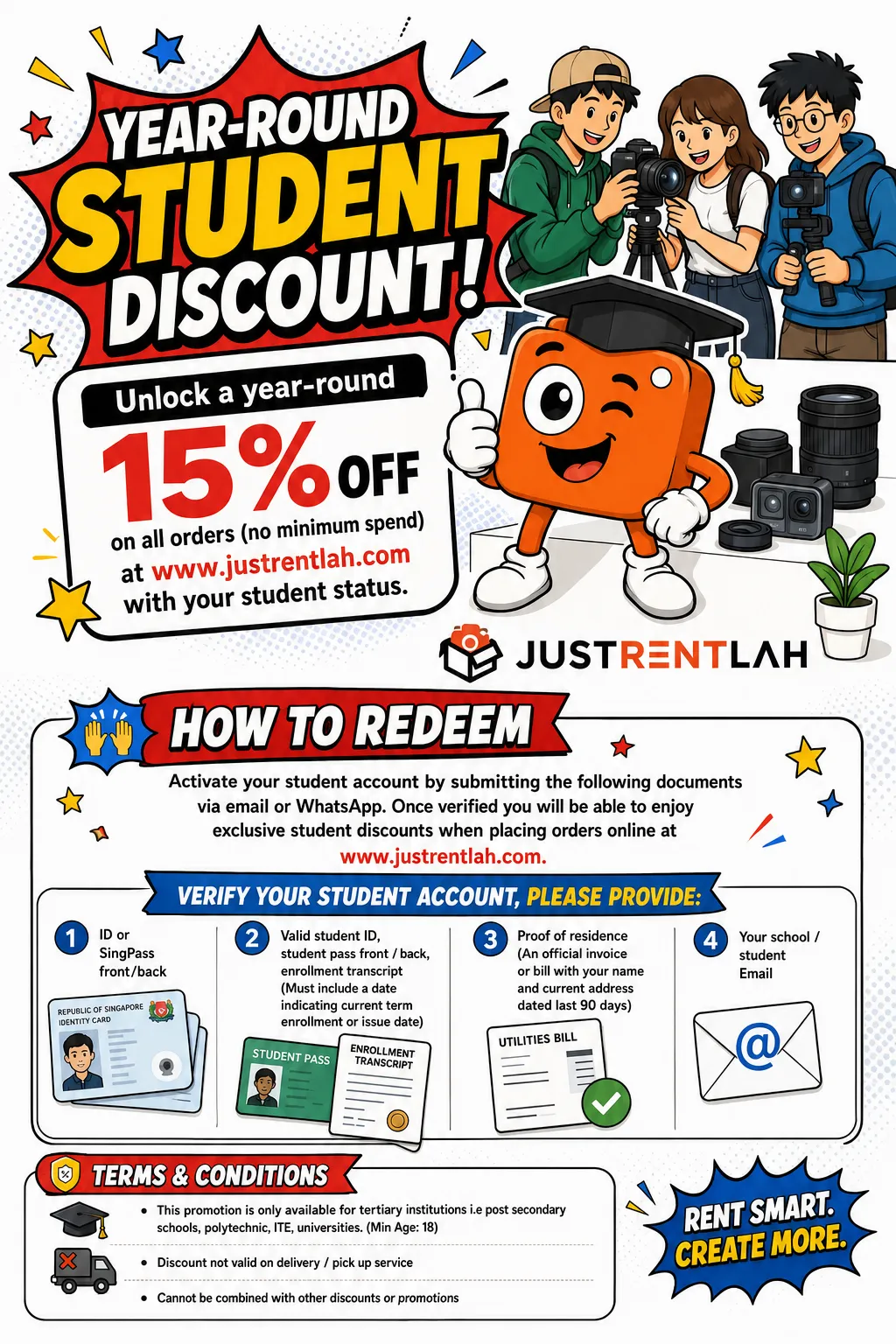 JustRentLah Student Promo