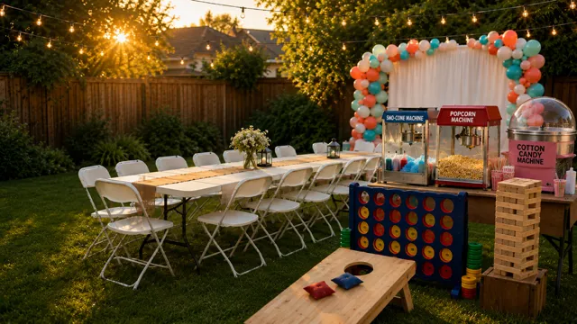 Matava Party Rentals tables, chairs, concession machines and yard games for parties and events in Sacramento, California
