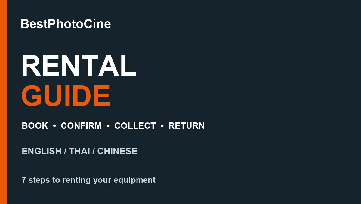 BestPhotoCine Rental Guide: booking, confirmation, pickup and returns