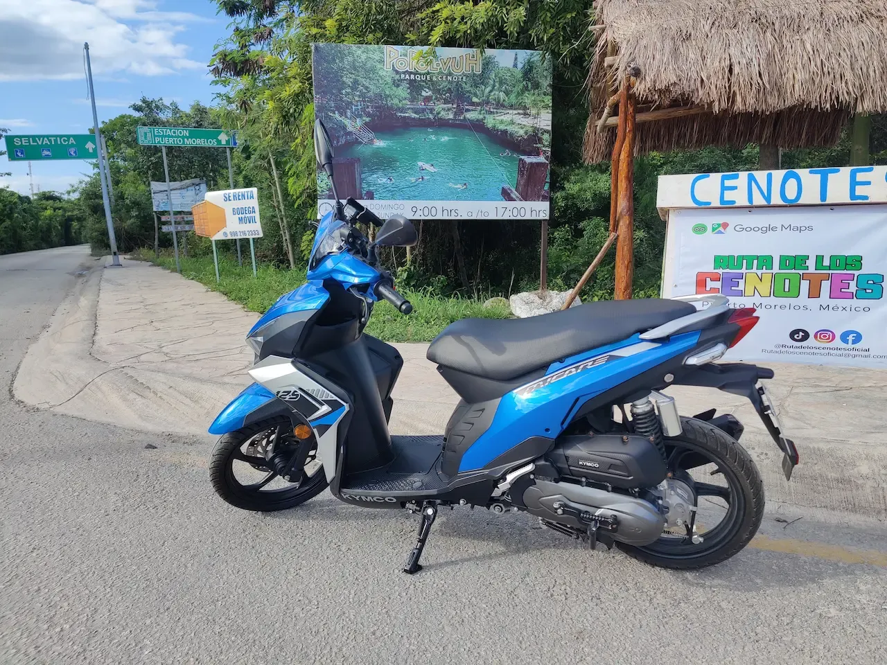 Kymco Micare for rent Ruta Cenotes Puerto Morelos