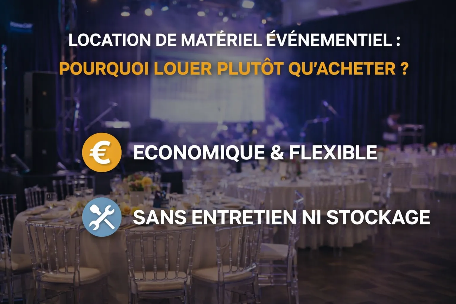 location de materiels mariage