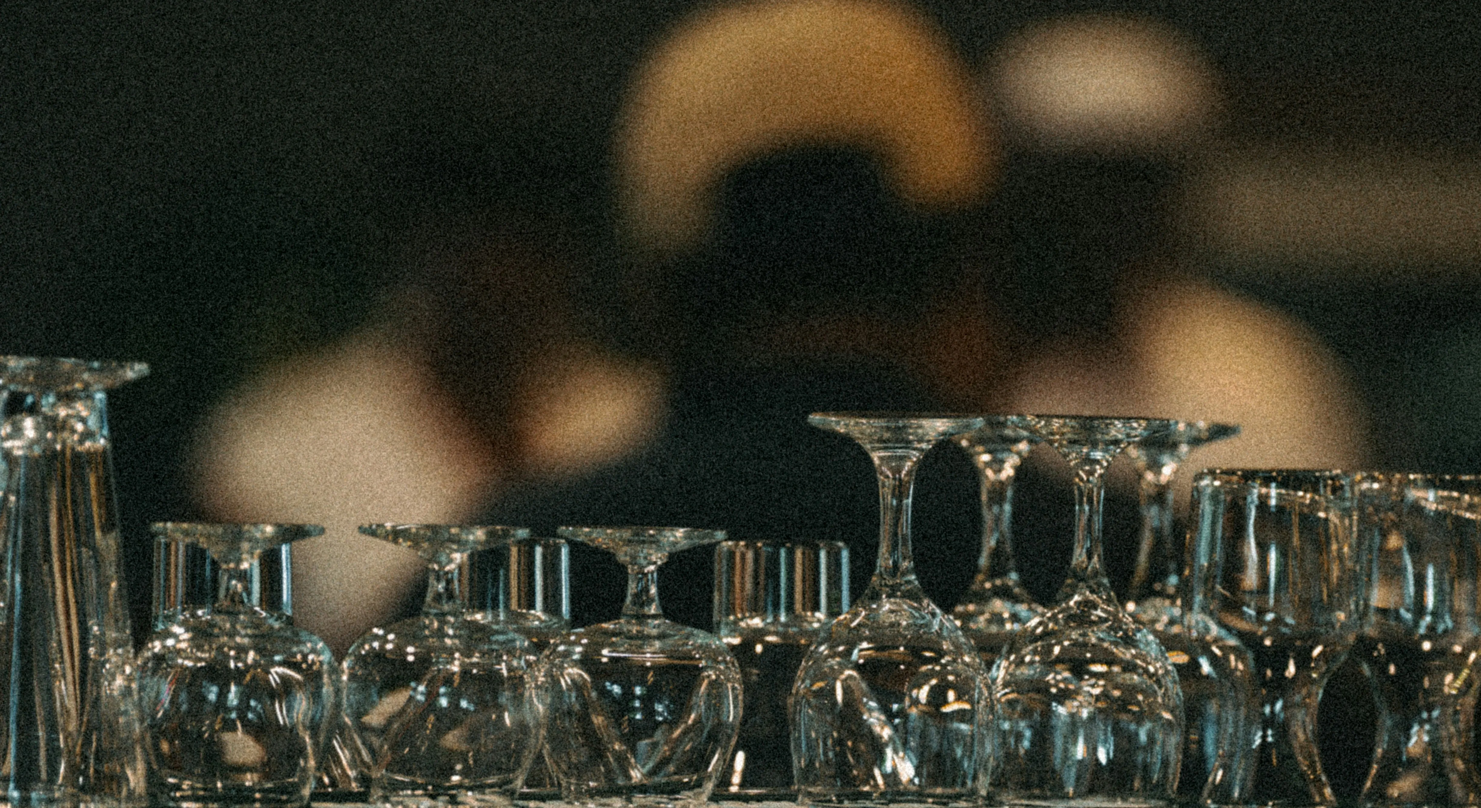 A bar with wine glasses