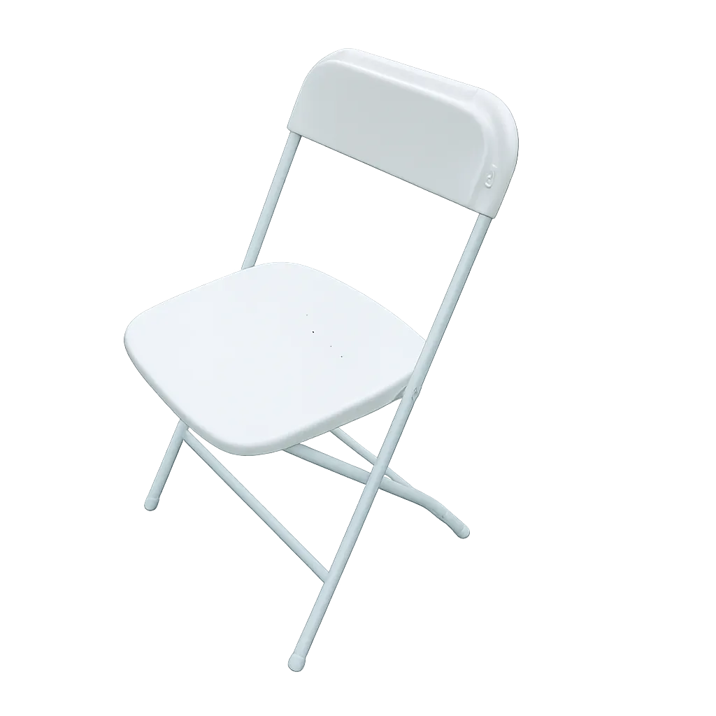 Premium white folding chair