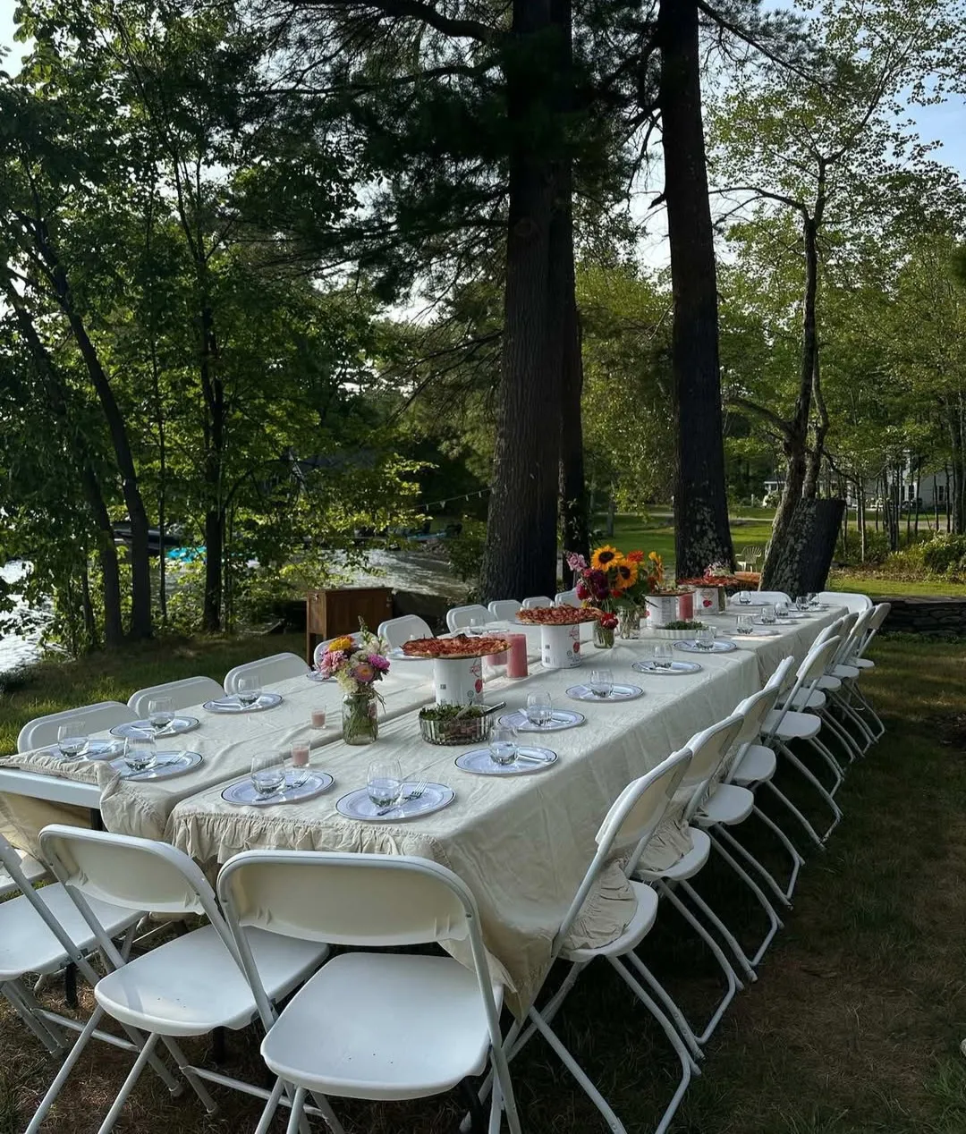 Farm style dinner for a birthday celebration in Maine