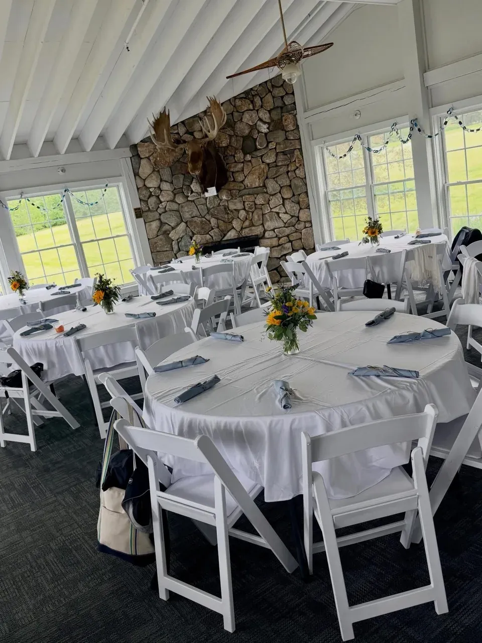 Wedding Tent with tables and chairs