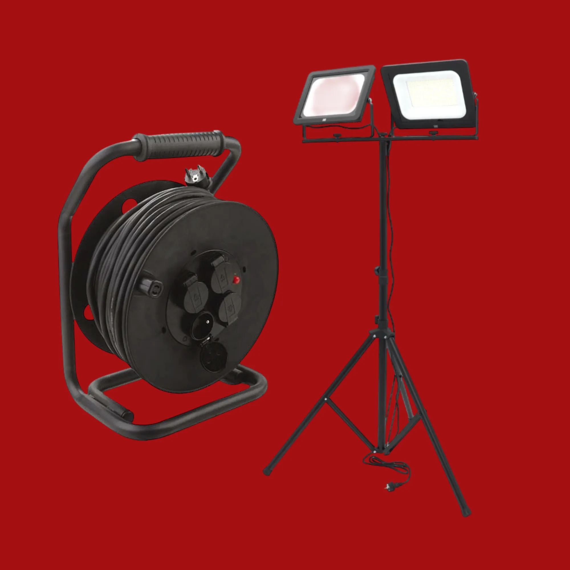 Verlichting en stroom apparatuur huren in Amsterdam – bouwlamp en haspel