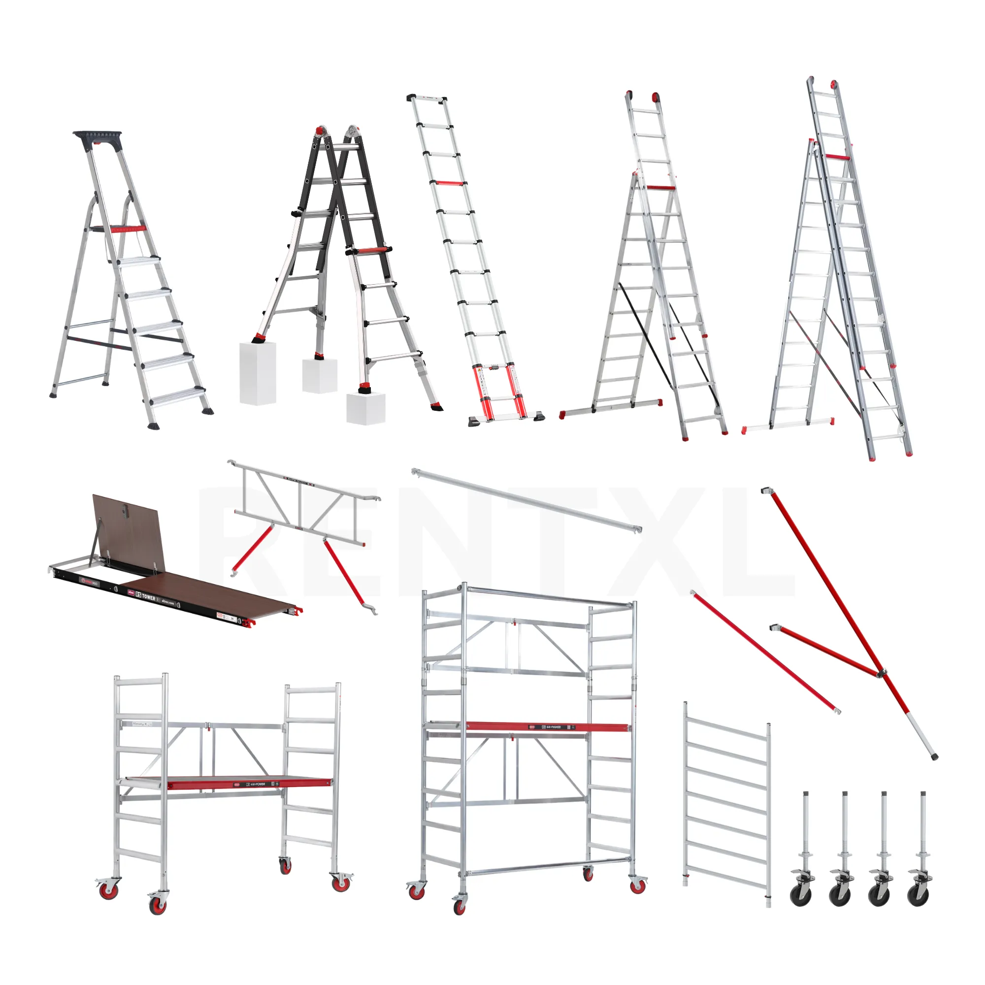 Steigers en ladders huren in Amsterdam – rolsteiger, vouwladder en trapladder