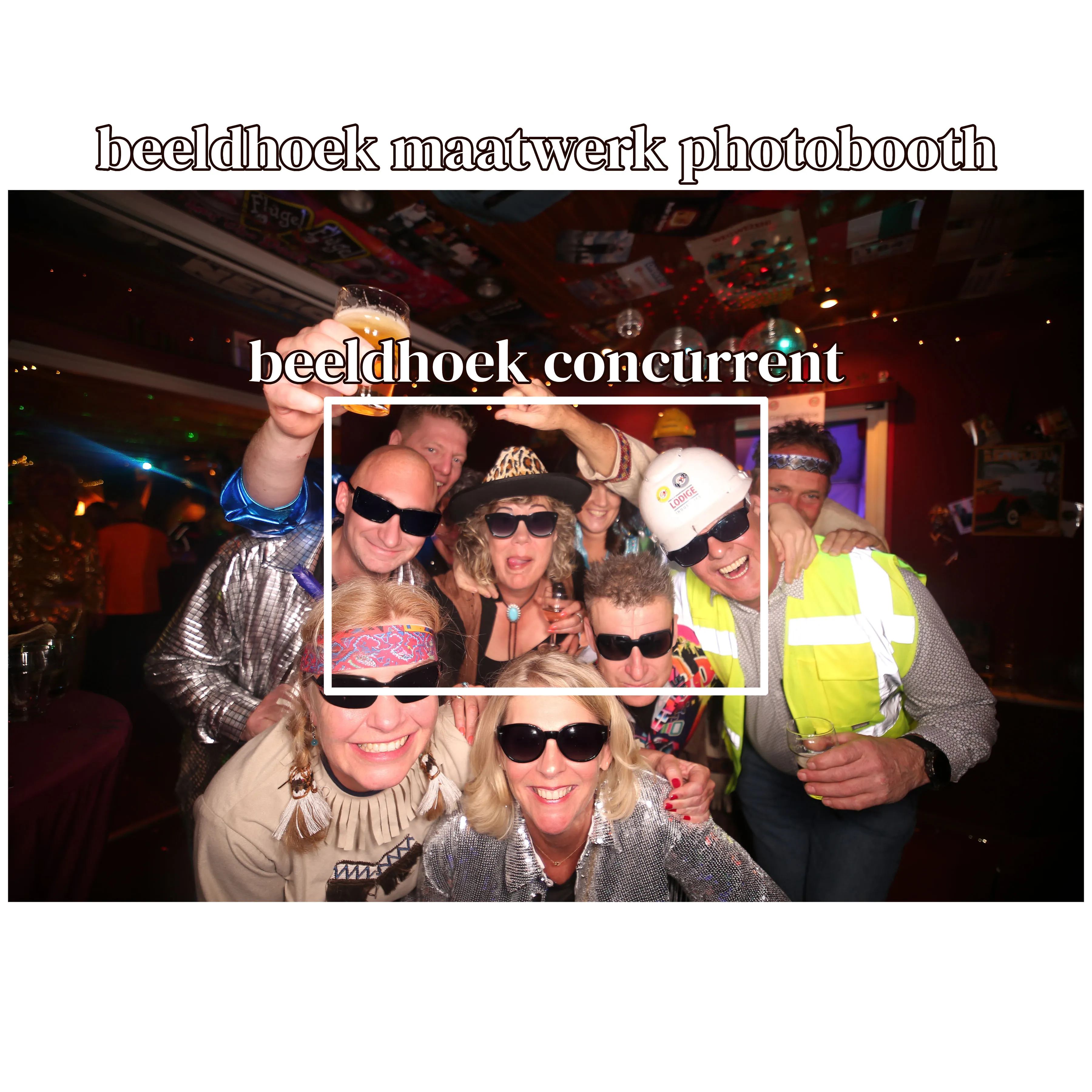 dit beeld laat zien dat de beeldhoek van Maatwerk Photobooth 60% groter is dan die van de competitie waardoor plaatsing in kleine ruimtes een stuk eenvoudiger is.
