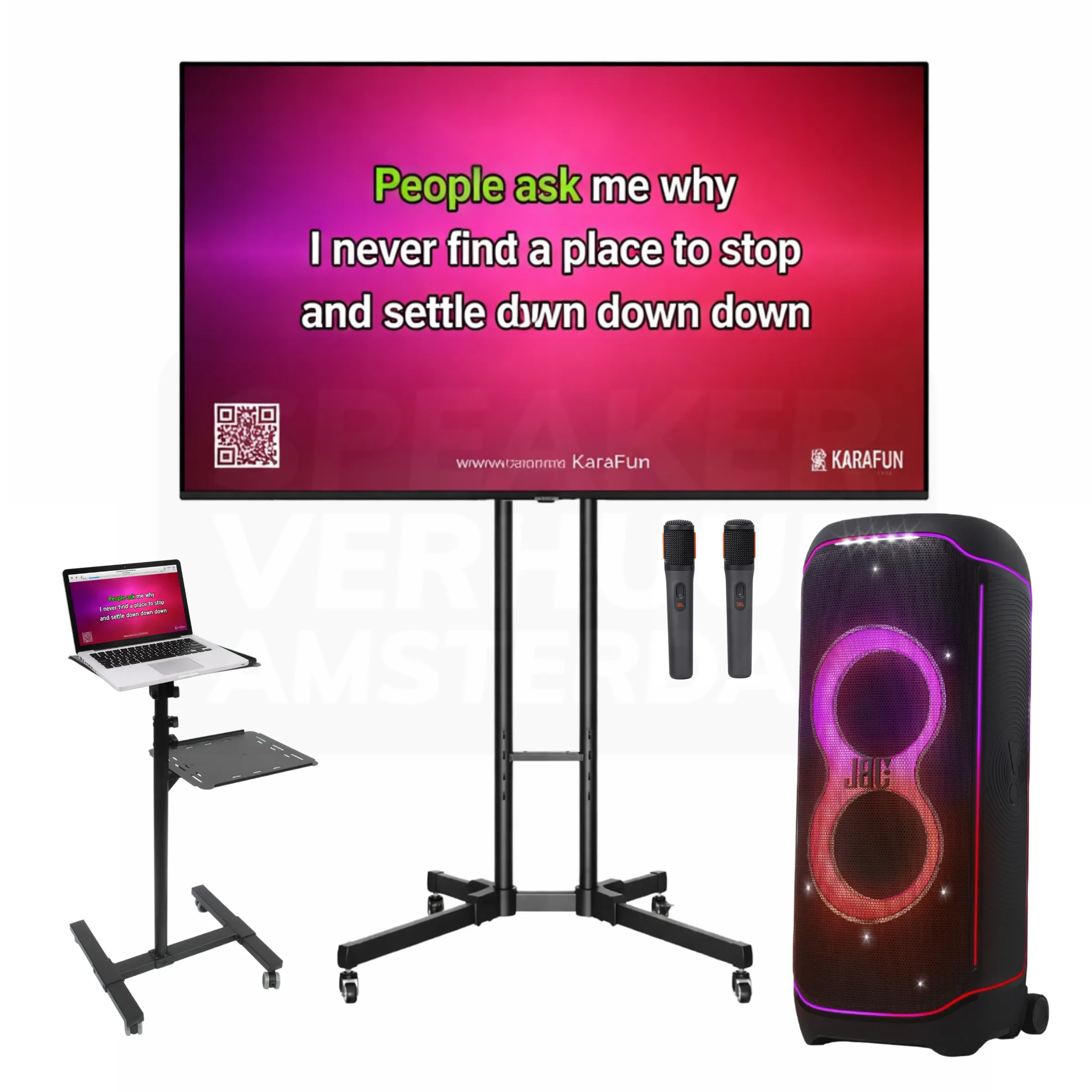 Complete karaoke set met scherm huren