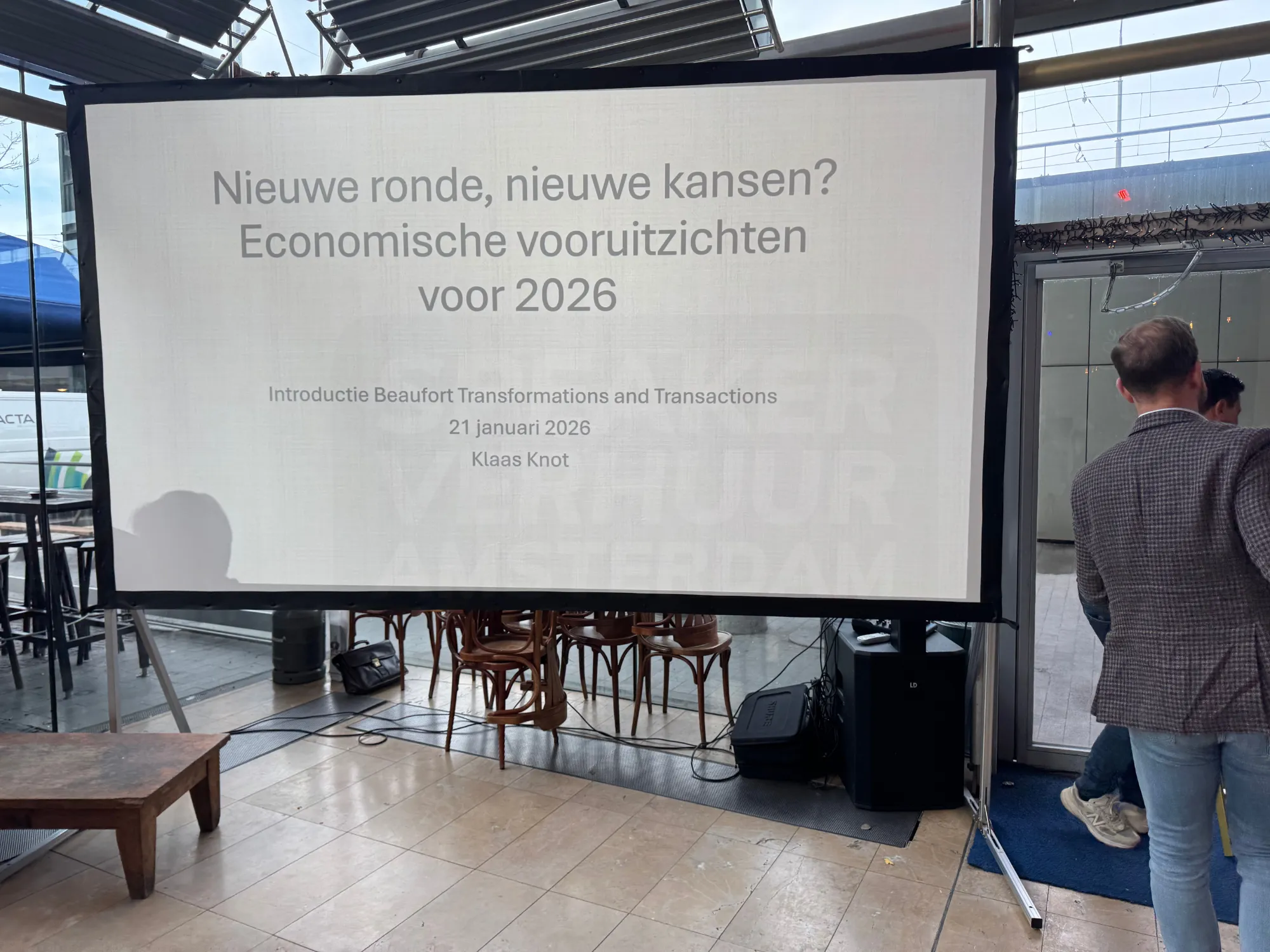 Projectie scherm presentatie set huren Amsterdam