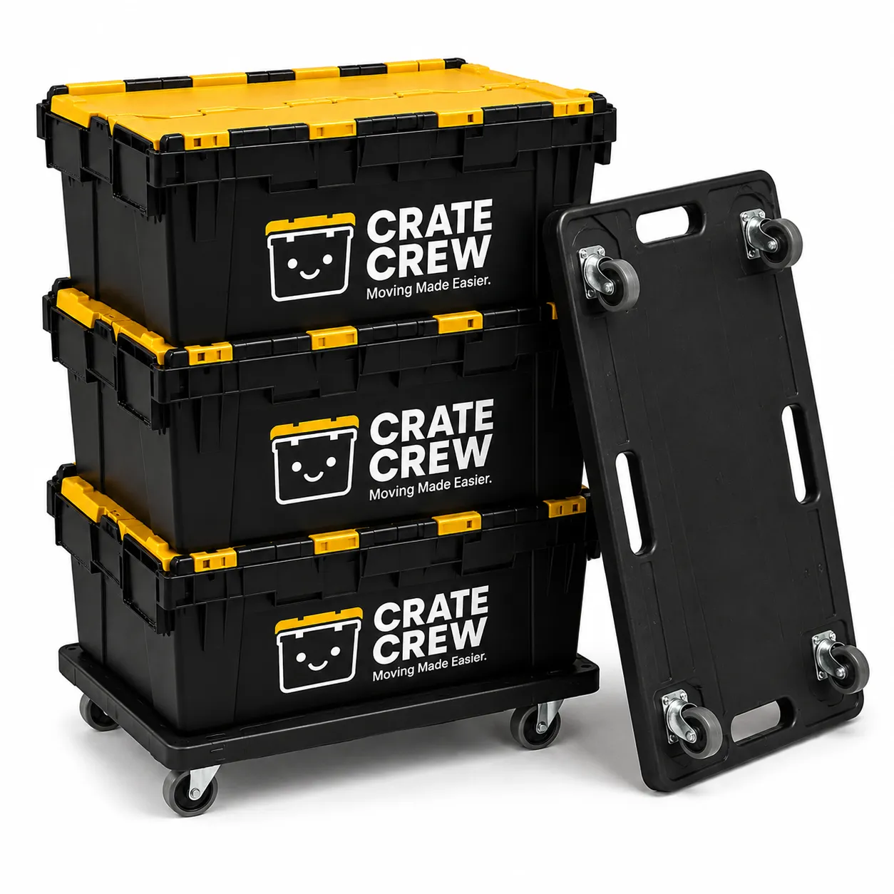 Large Move package with 40 reusable 64L Crate Crew moving crates.