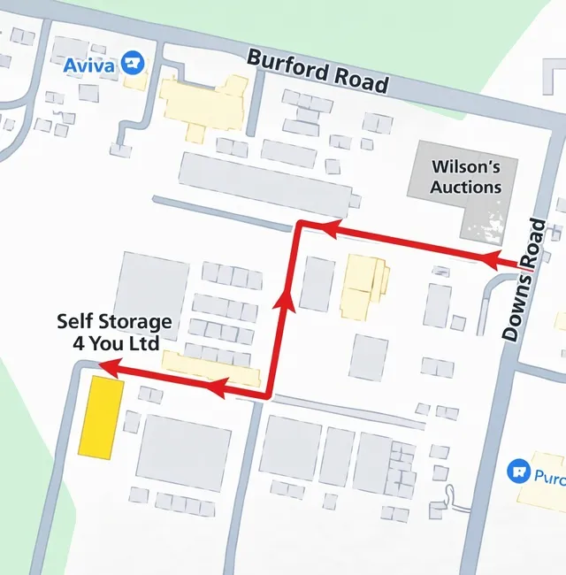 Self Storage 4 You Witney, Oxfordshire. Location Map