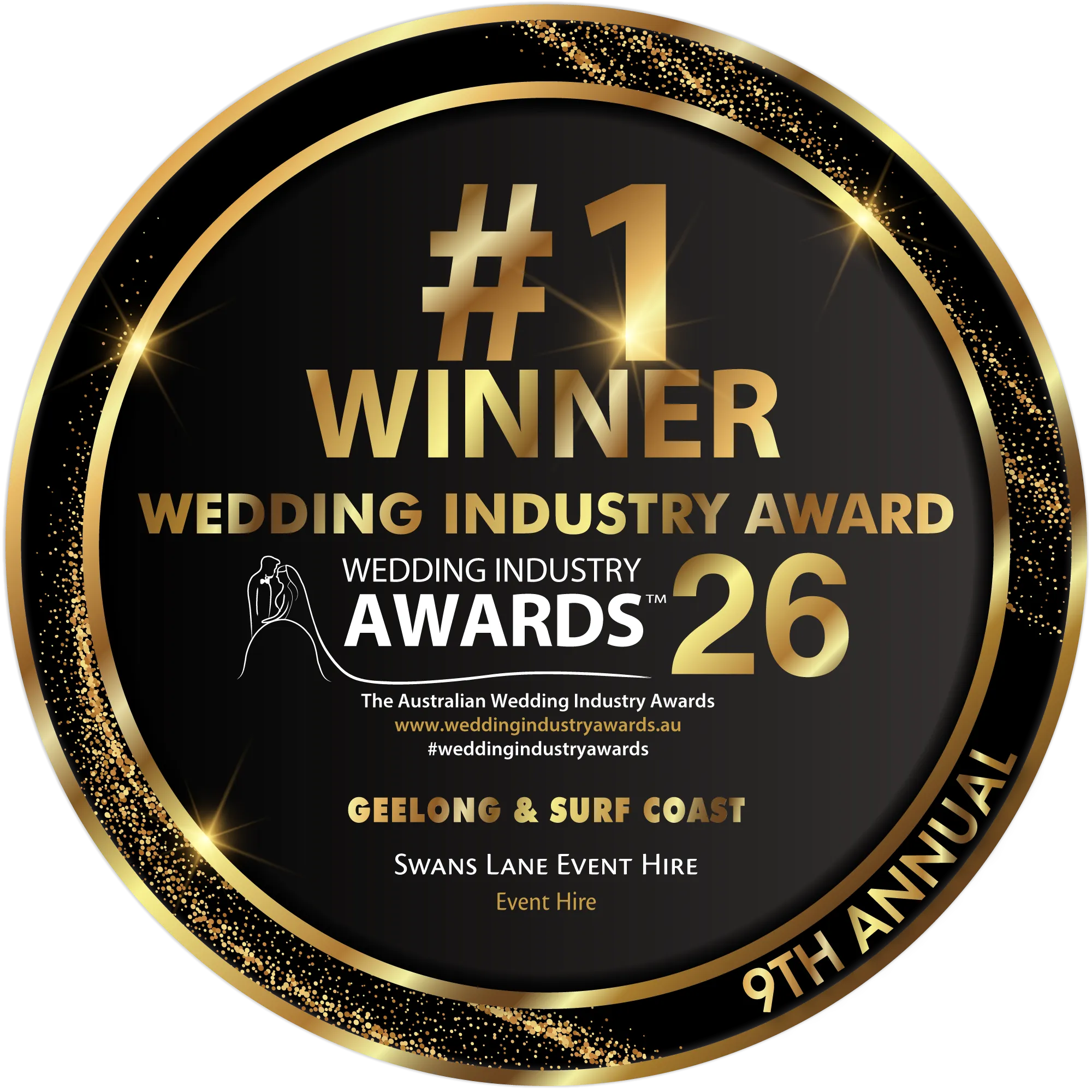 Swans Lane Event Hire – #1 Winner, 2026 Geelong &amp; Surf Coast Wedding Industry Awards