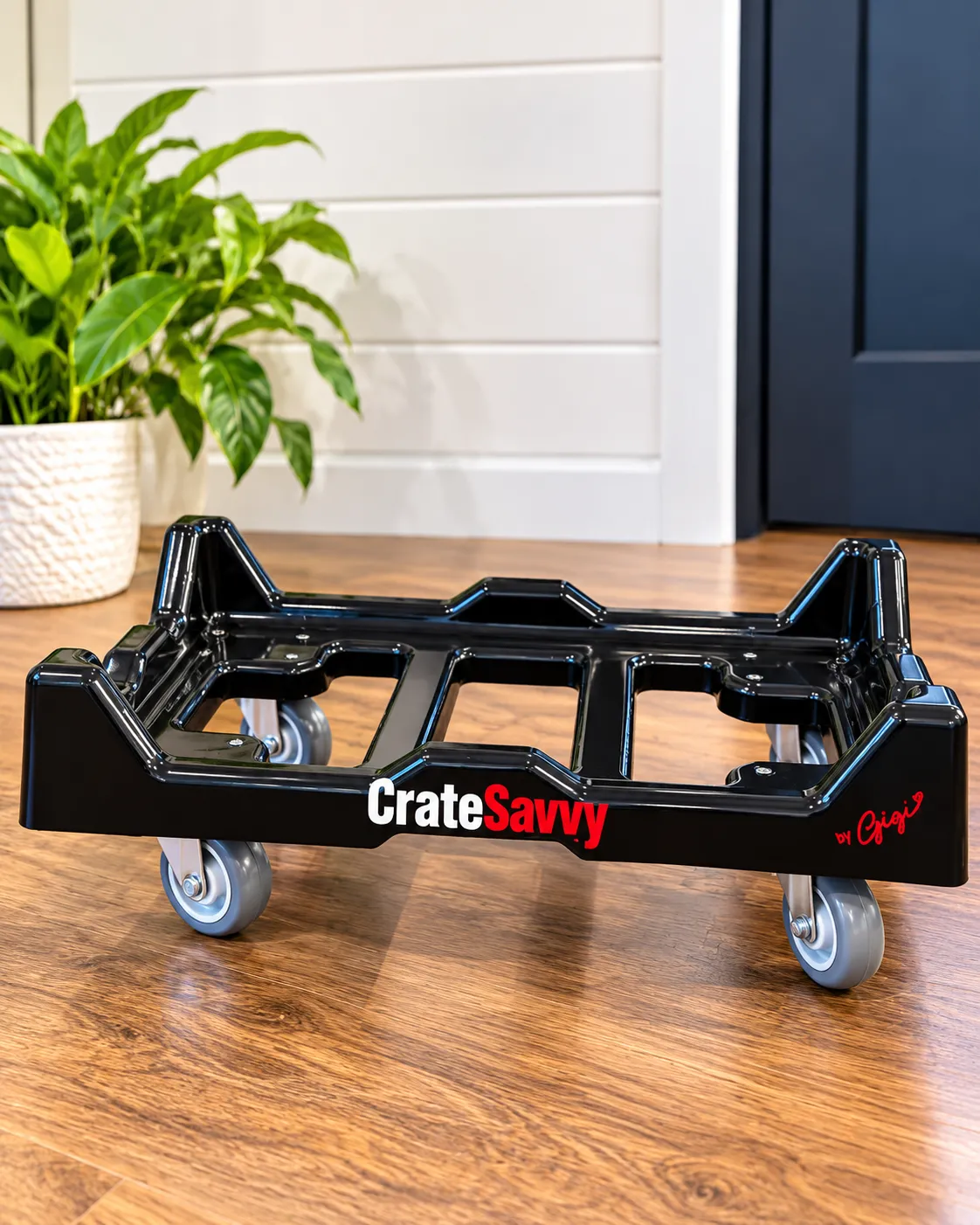 Less lifting. More rolling. A whole lot easier moving.  Why carry heavy moving crates one at a time when you can roll several at once?  Our sturdy, heavy-duty dollies are designed specifically for our reusable moving crates. Each dolly can accommodate up to five stacked crates, with a total load capacity of up to 500 pounds.  With smooth-rolling wheels and a durable, splinter-free design, moving packed crates from room to room is easier and more efficient.  And the best part? Dollies are included with every Savvy rental package!  Pack smarter. Roll easier. Move Savvy.