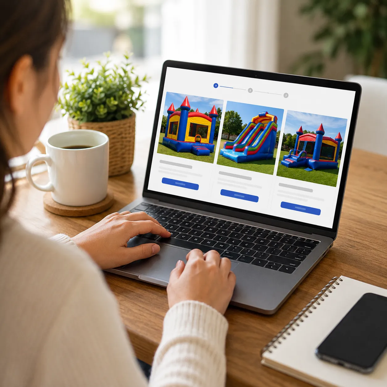 Online booking for bounce house and party rentals