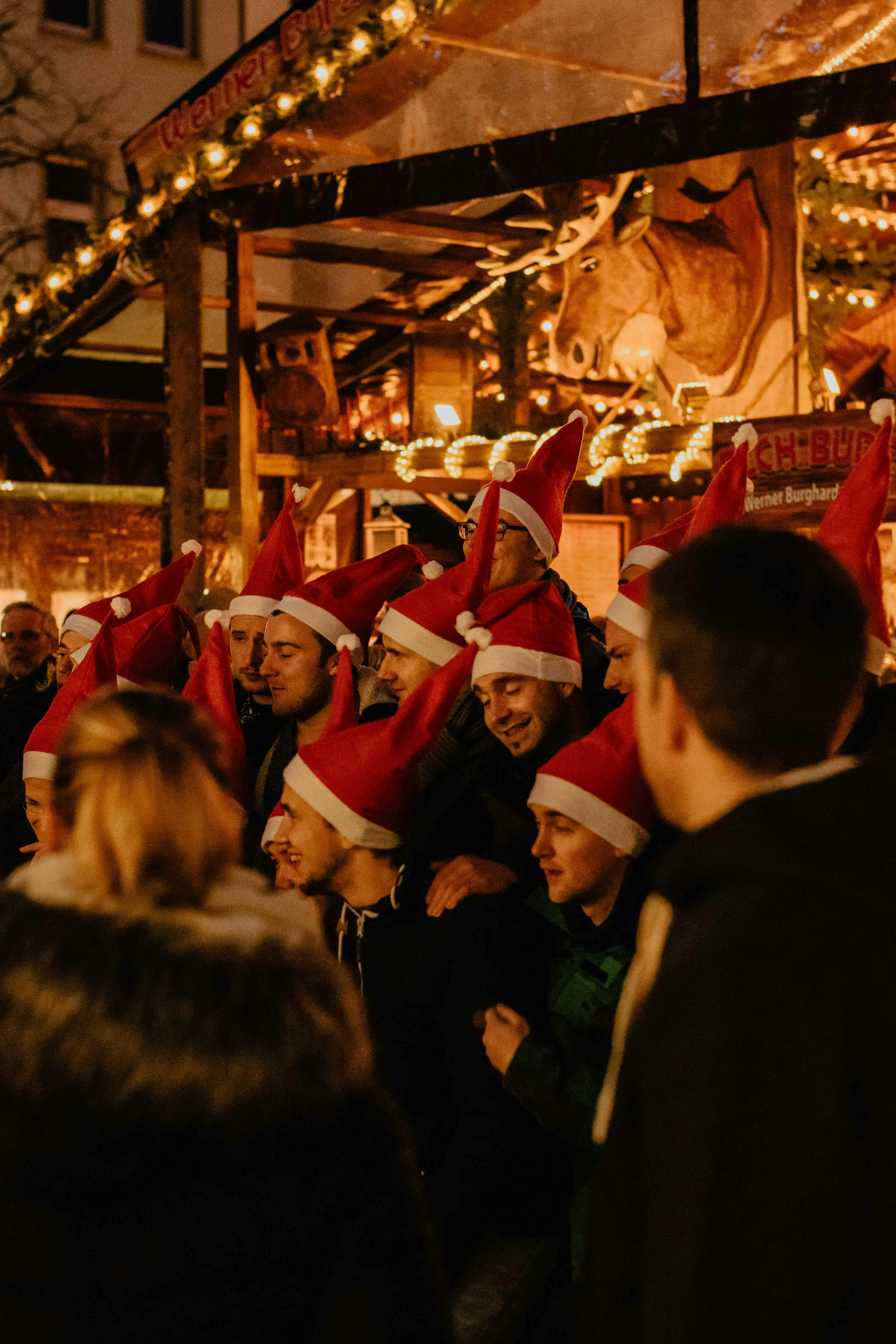 Aufgebaute Fotobox bereit für die Firmenweihnachtsfeier
