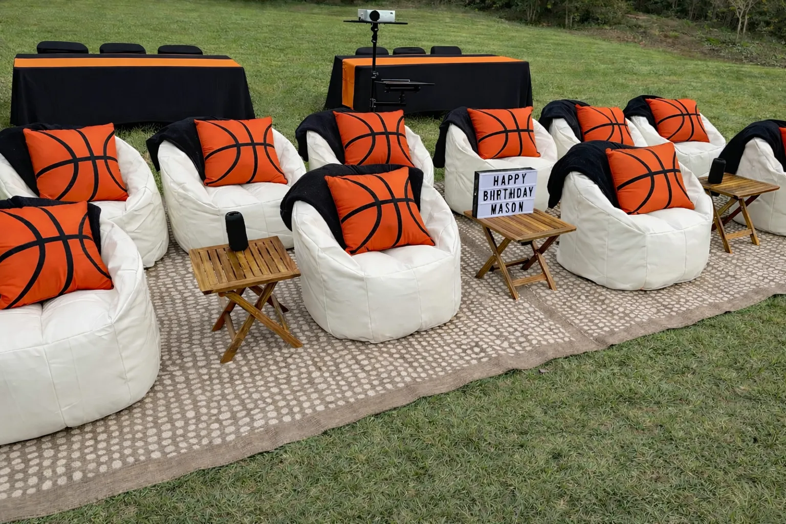 Basketball Watch Party Set-Up