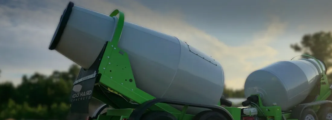 Ready Mix Concrete Trailer Perspective View