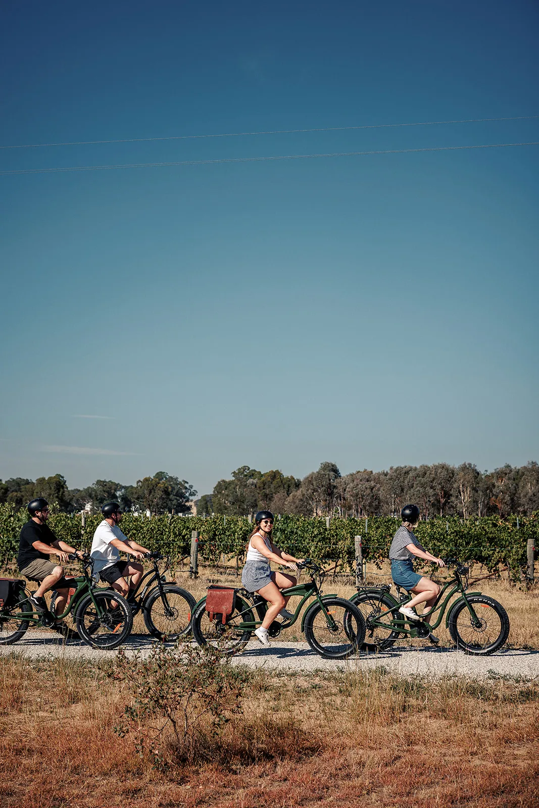 Our E-Bikes at BIG4 Rutherglen Holiday Park