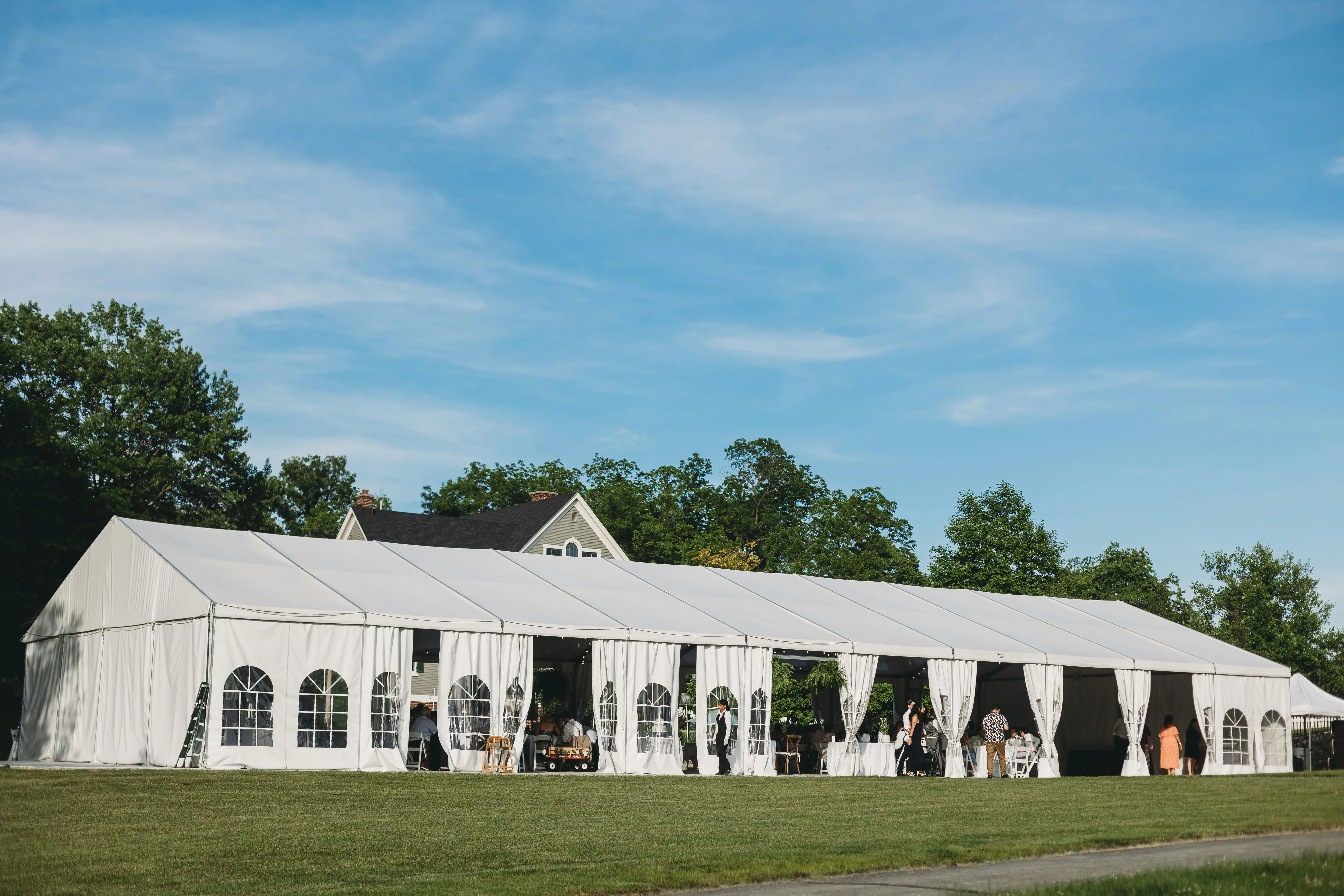 Wedding reception tent