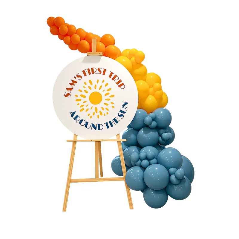 welcome sign, custom decal, balloon garland package