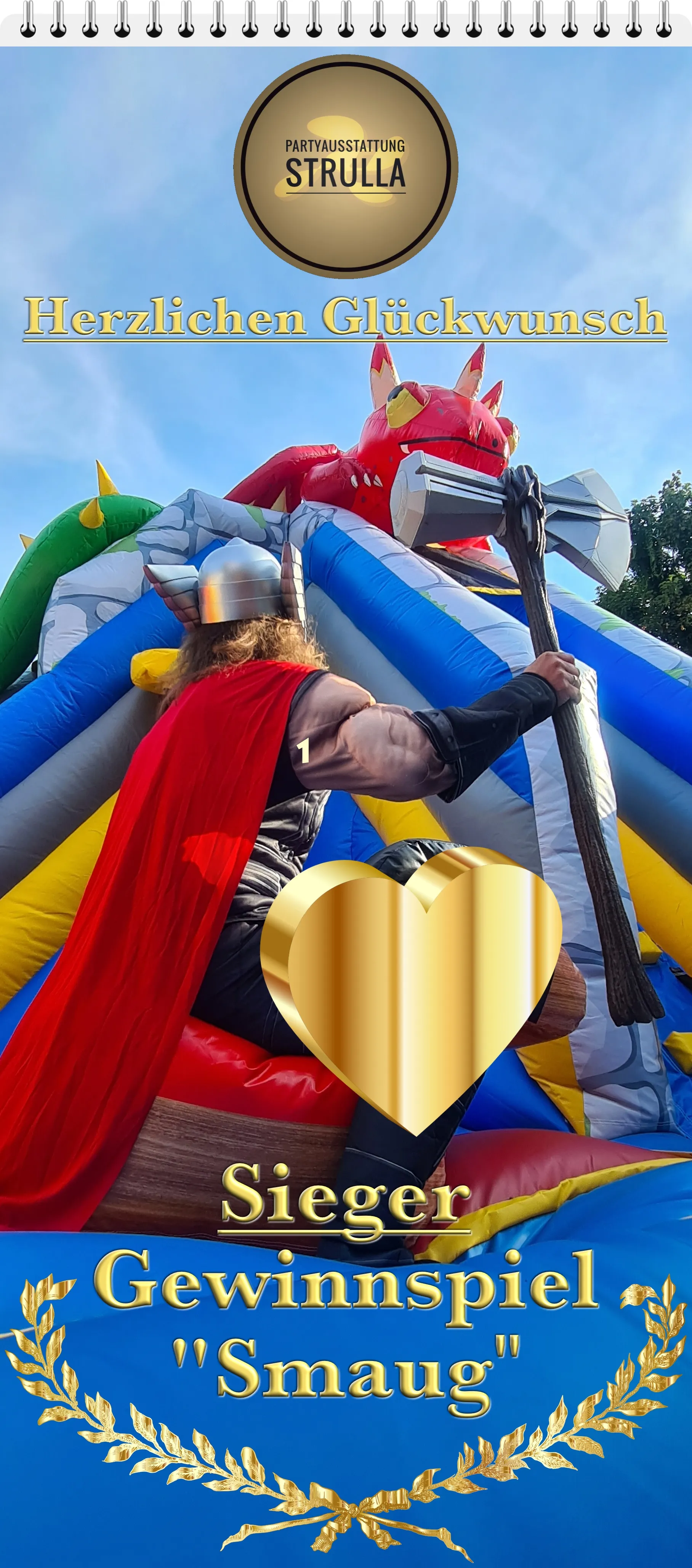 Gewinner eines Gewinnspiels von Partyausstattung Strulla