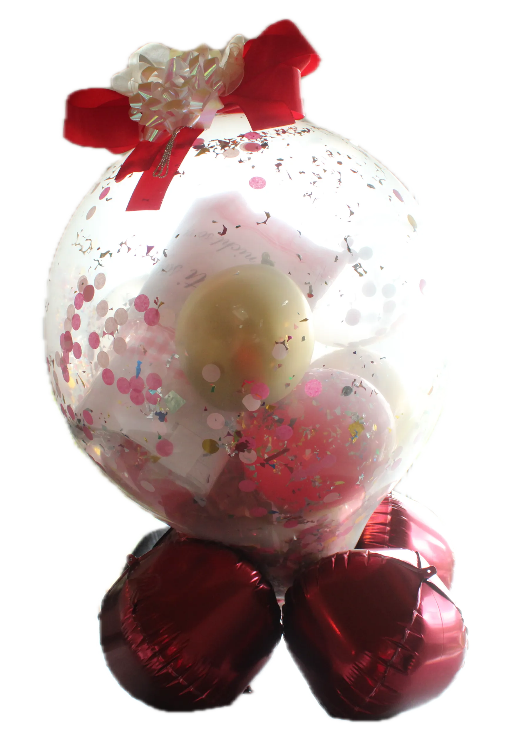 Mit Liebe und Geschenken befüllter Strulla Magic Balloon Hand gemacht von Partyausstattung Strulla