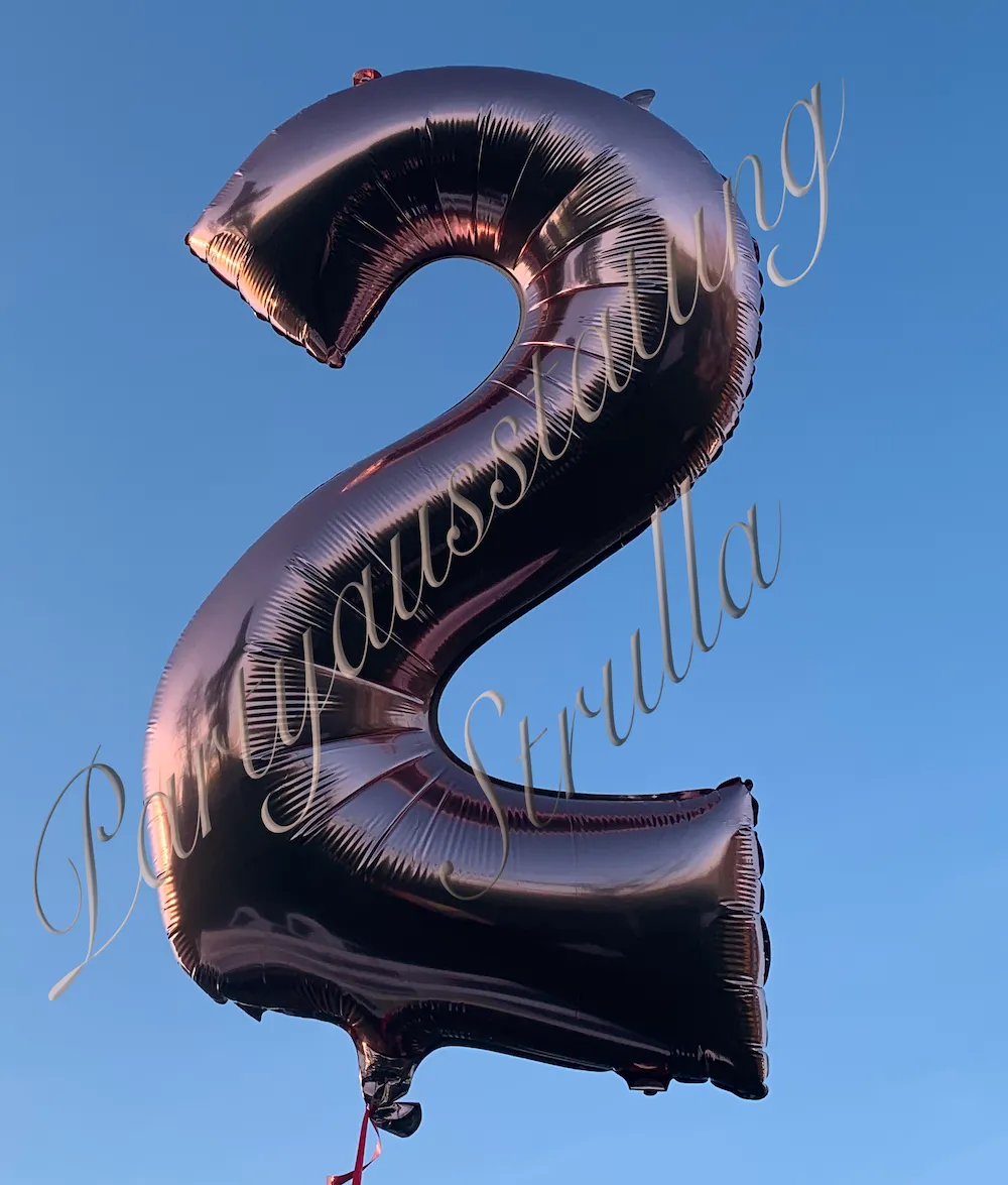Zahlen Ballon mit Ballon gas befüllter Folien Ballon von Partyausstattung Strulla