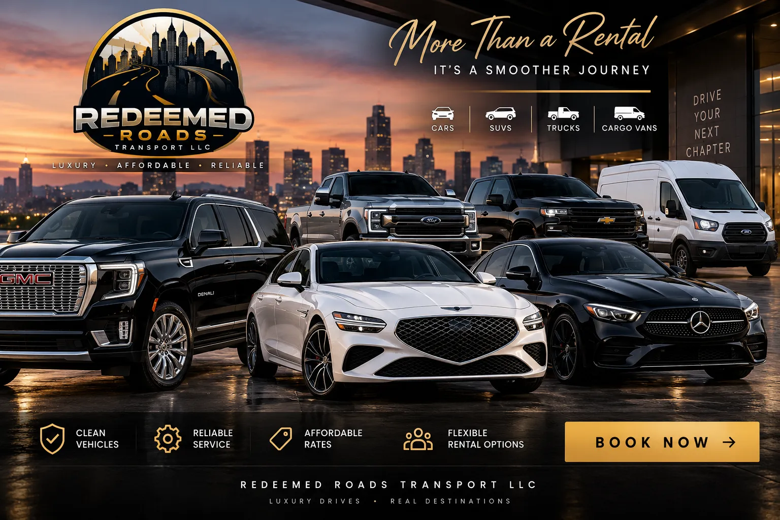 Redeemed Roads Transport rental vehicle 