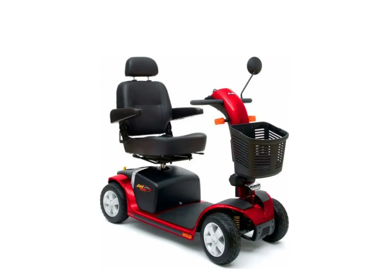 Red heavy-duty Class 3 mobility scooter