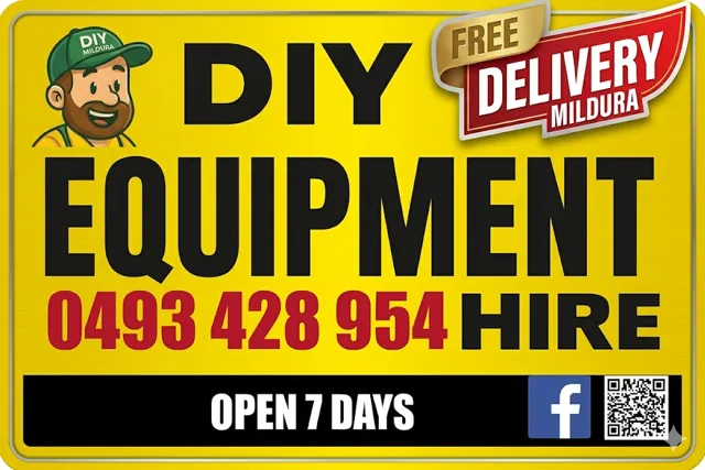 DIY Equipment Hire Mildura — 0438 000 000 — Mildura VIC