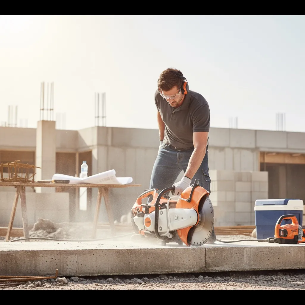 Abrisshhämmer, Bohrmaschinen, Betonschleifer, Kernbohrer und Betonsägen für harte Aufgaben.