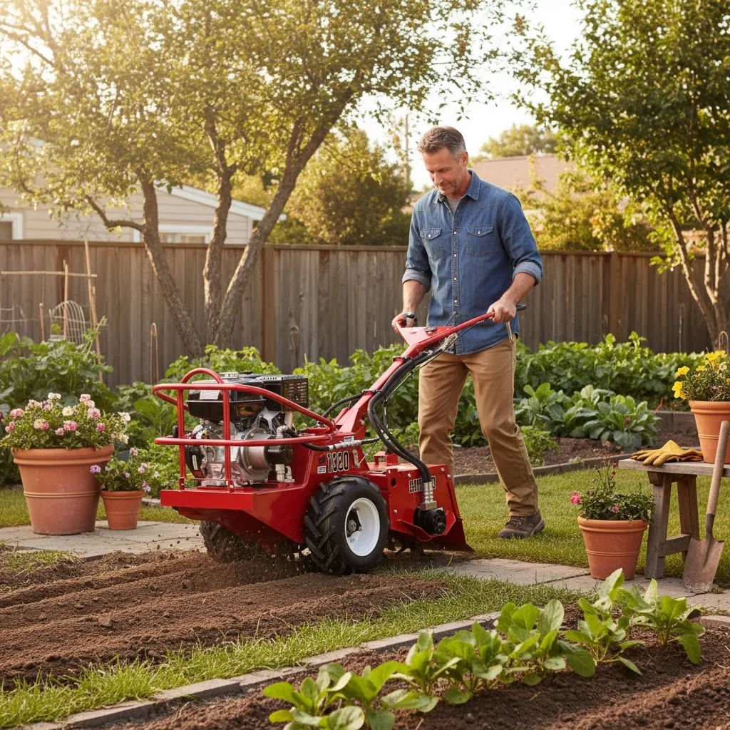 Erdtechnik für Garten, Bau und Landschaftspflege. Bodenfräsen, Grabenfräsen, Erdbohrer und mehr.