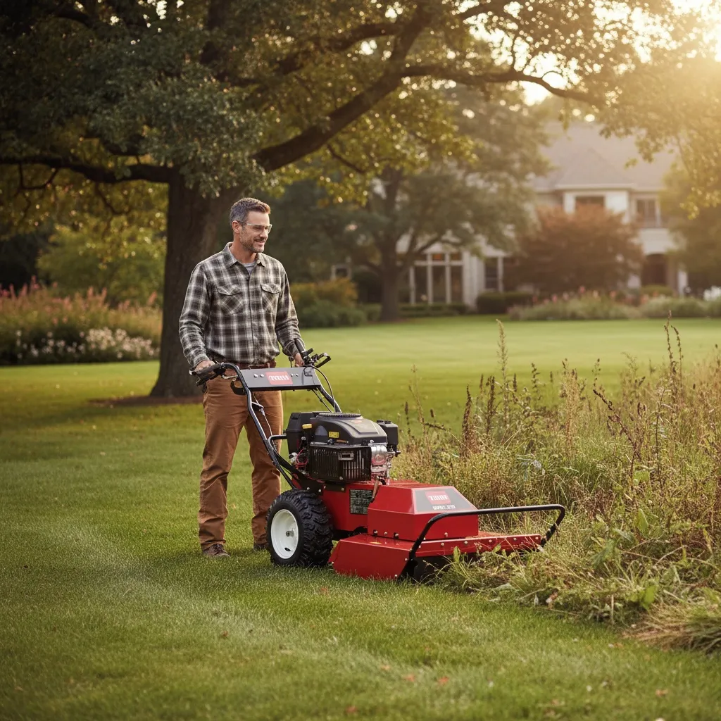 Hochgrasmäher, Vertikutierer und Aerifizierer für Gärten, Wiesen und Anlagen.