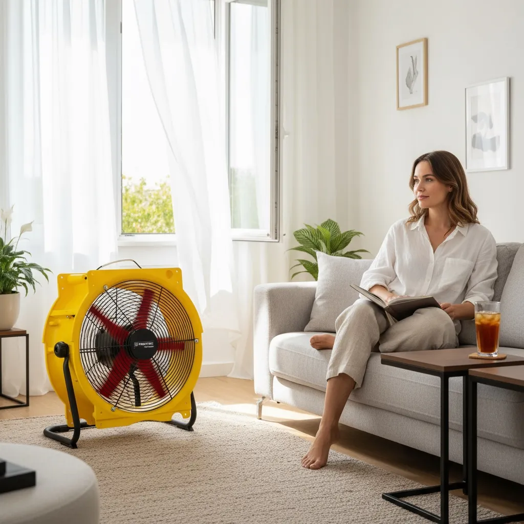Schnelle Luftbewegung für Trocknung, Bau & Sanierung. Verkürzt Trocknungszeiten erheblich.