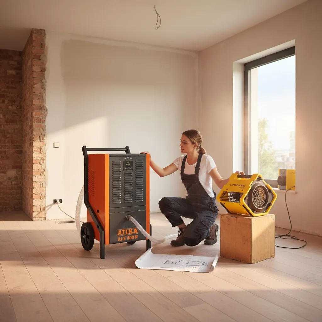 Sets  aus Bautrockner + Baulüfter + optional Heizgerät. Perfekt aufeinander abgestimmt.