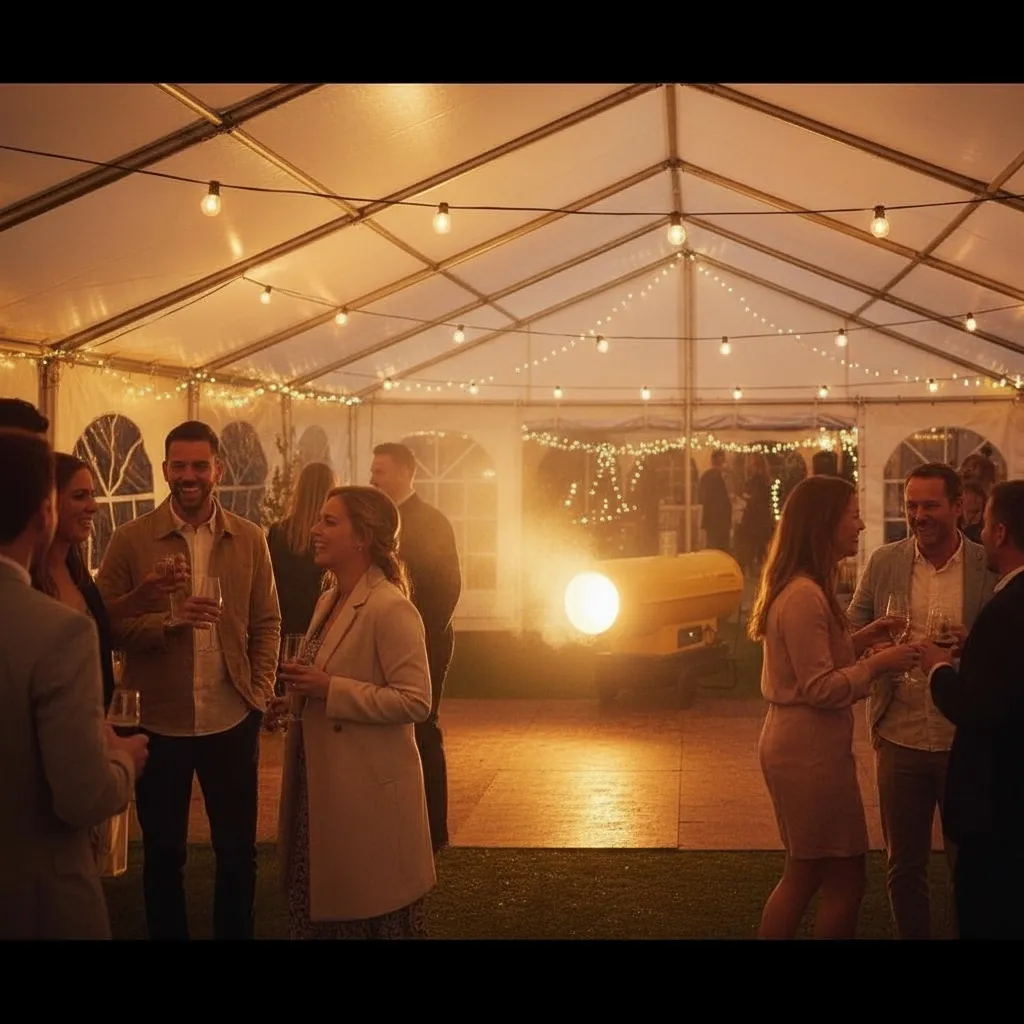 Infrastruktur für Veranstaltungen. Effiziente Zeltheizungen und stabile Stromversorgung.