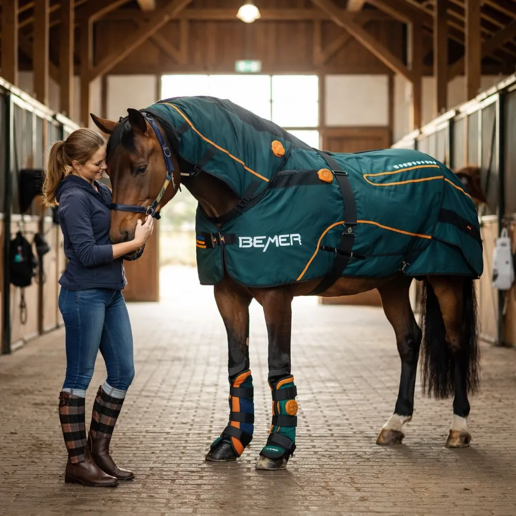 BEMER Horse-Set Decke Anwendung zur Regeneration beim Pferd