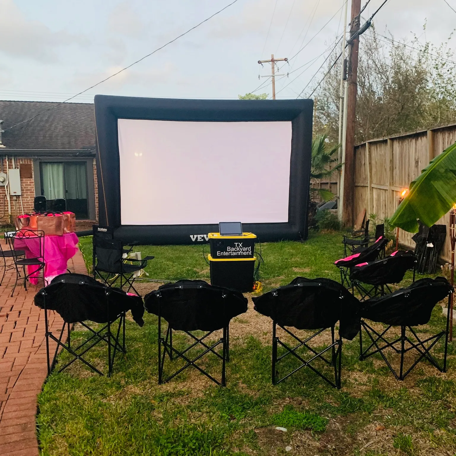Outdoor Movie Set Up - 20ft