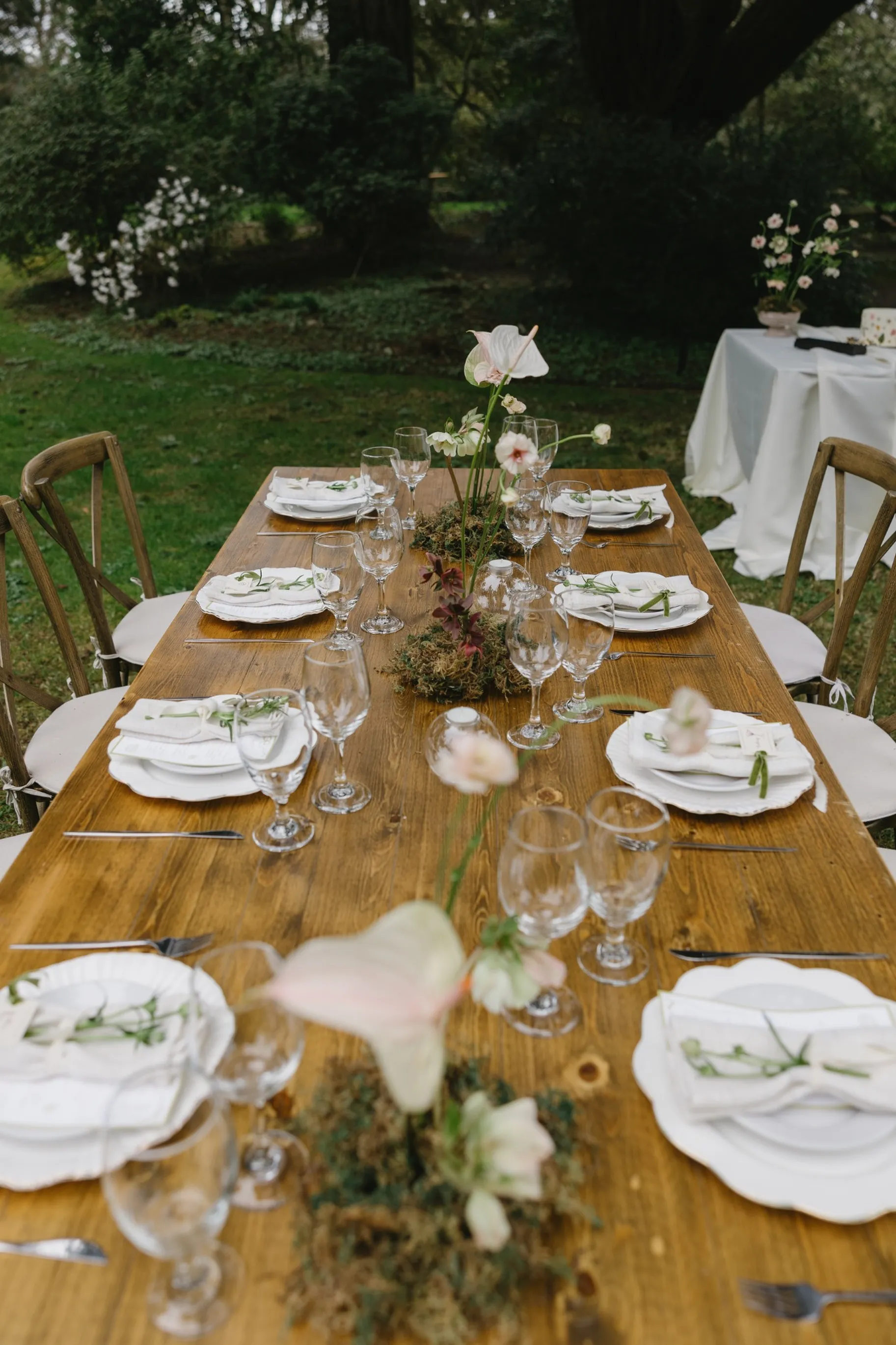 Rustic wooden farm table for rent in Tacoma and Seattle — perfect for weddings and events gathering  rent
