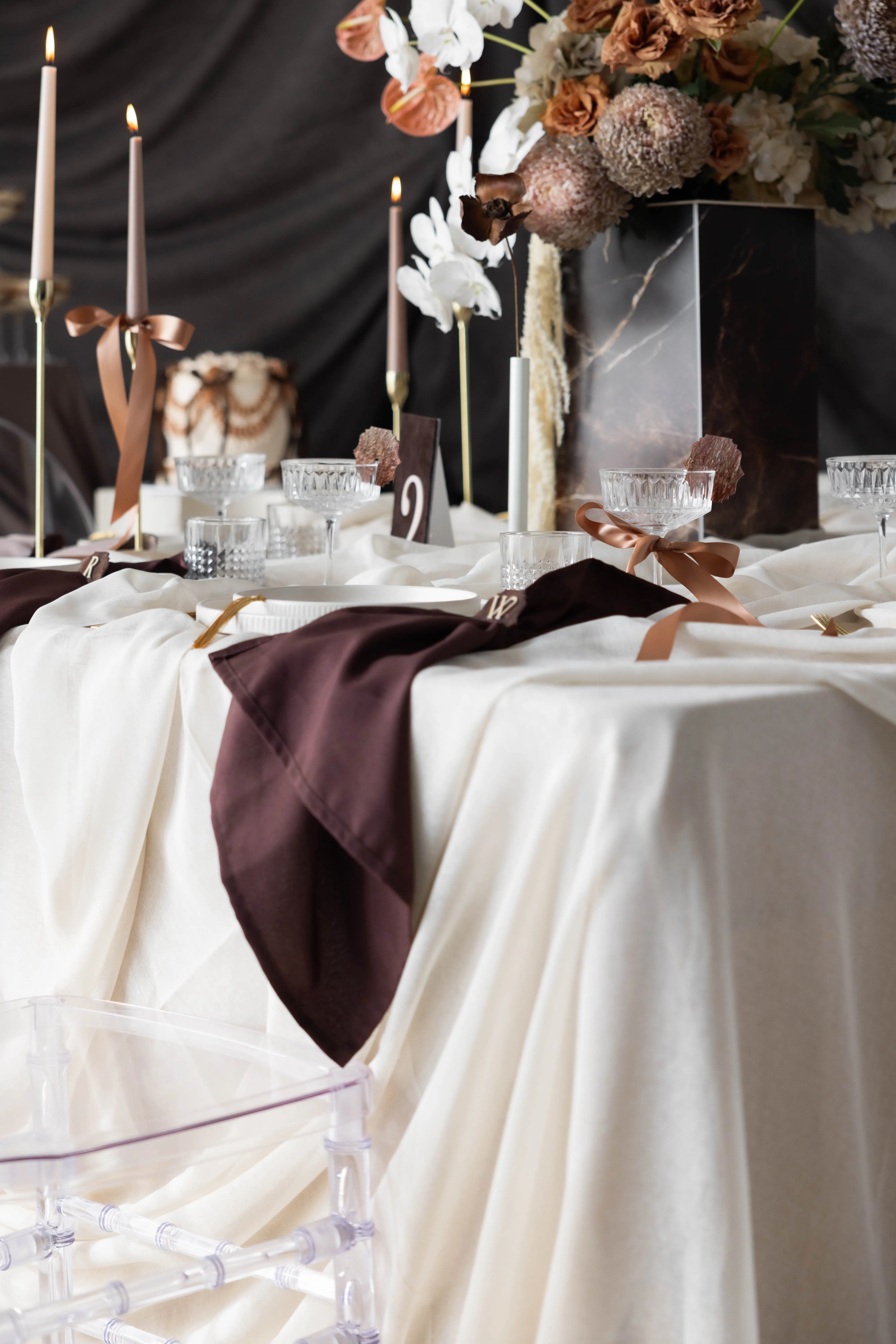 Linen and napkin hire for weddings and events in Melbourne
