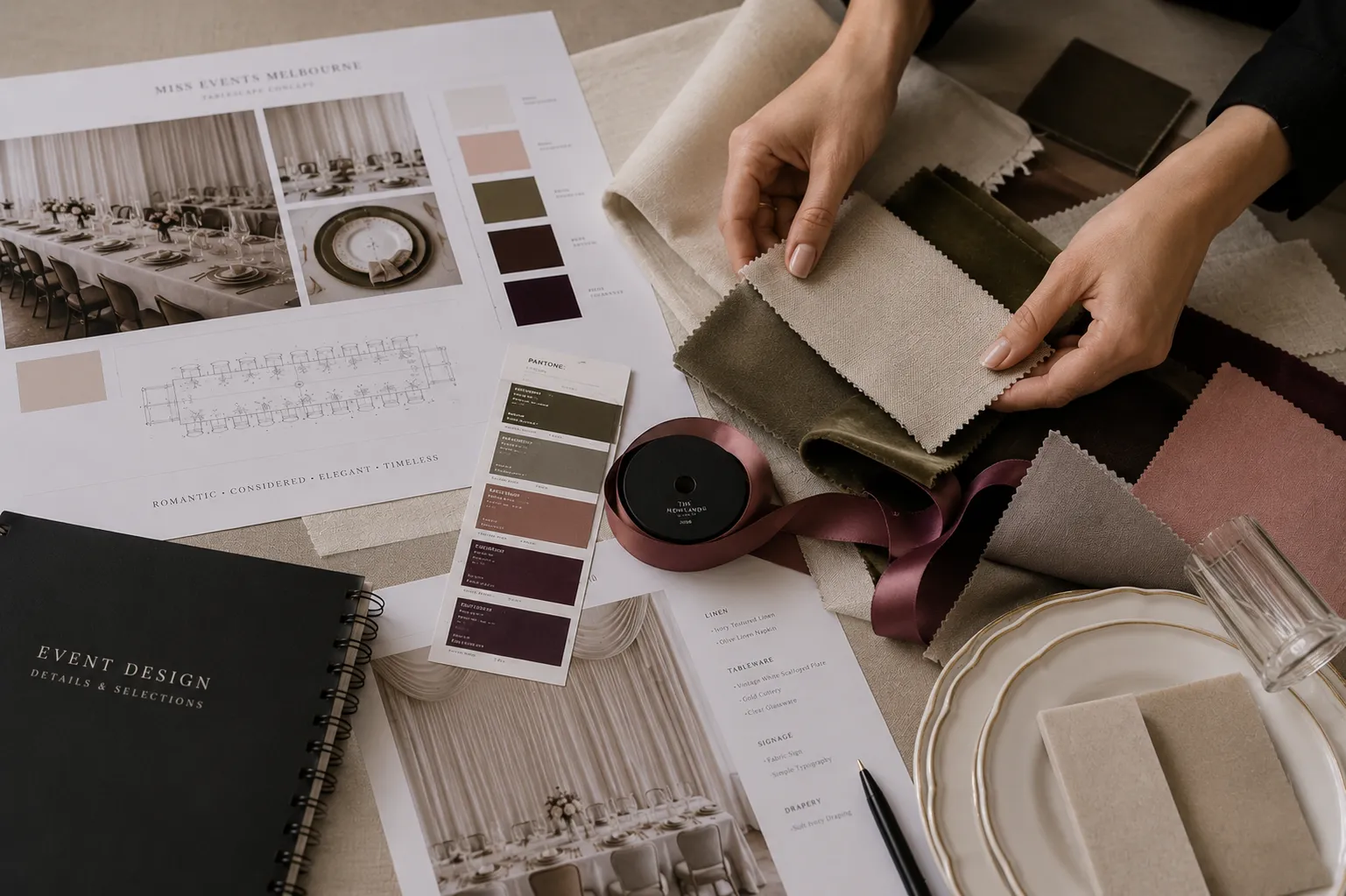 Miss Events Melbourne Signature Edit and event styling selections
