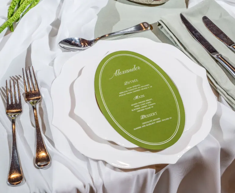 Custom menus, place cards and event stationery styled by Miss Events Melbourne