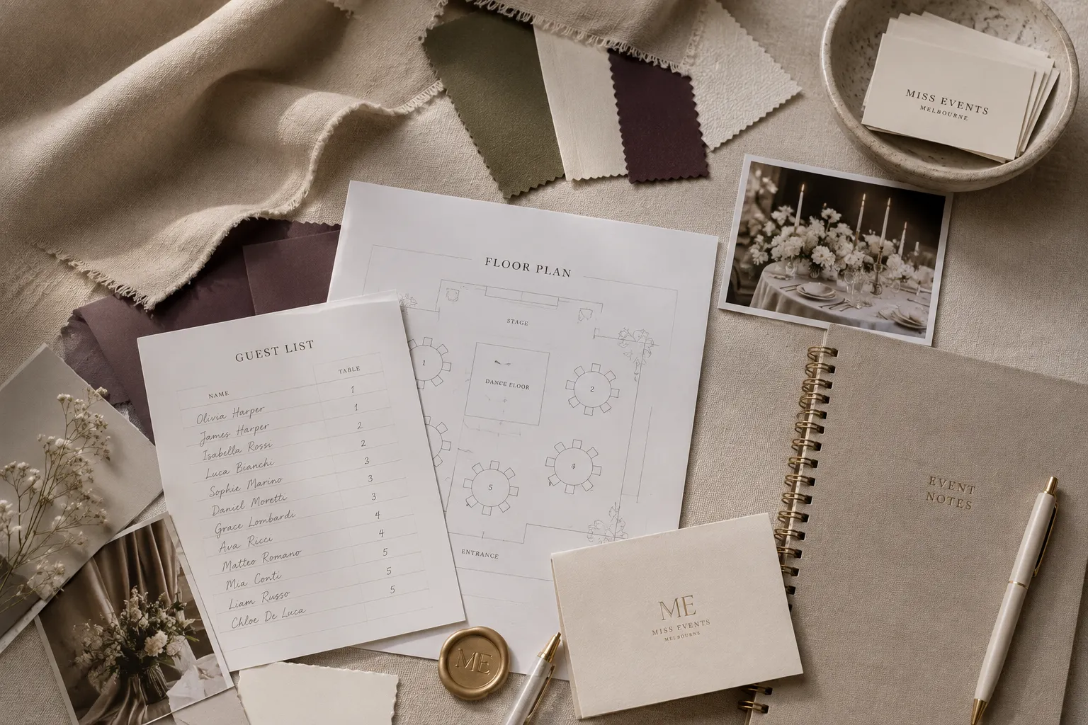 Planning Resources — client guides and event planning tools by Miss Events Melbourne.
