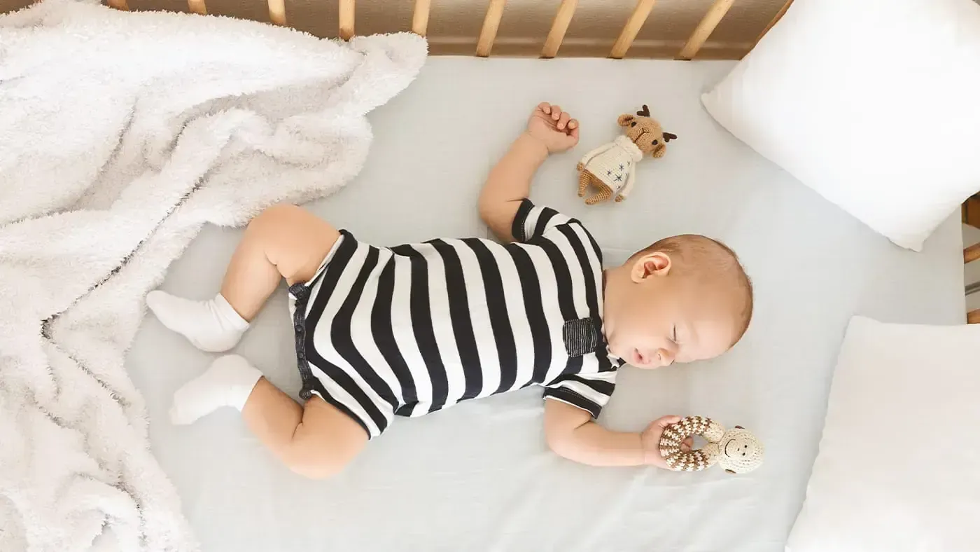 Baby Sleeping Peacefully in Crib