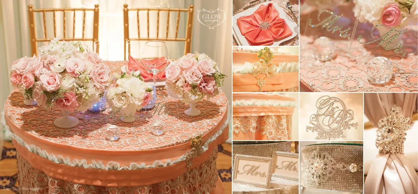 Lace Linens and Rhinestones